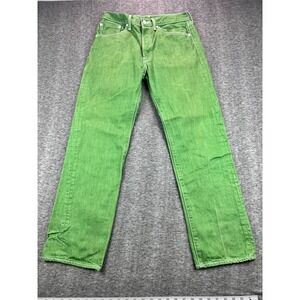 Levi's 501 Men's Button Fly Jeans Green Denim Original Fit 32x32